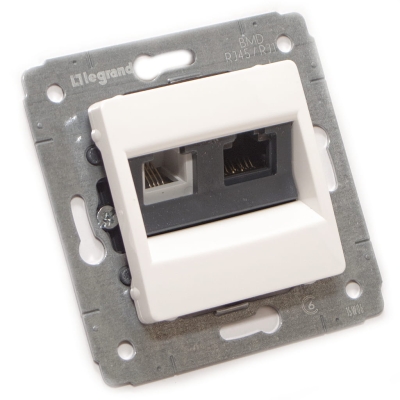 Gniazdo teleinformatyczne 1x RJ11 1x RJ45  Cariva 773640