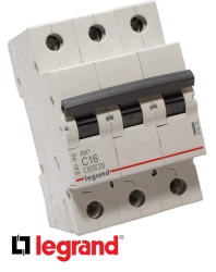 Bezpiecznik Legrand RX3 C16A 3P s303 419235