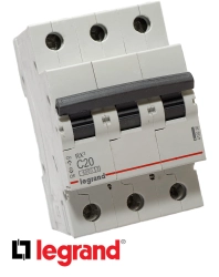 Bezpiecznik Legrand RX3 C20A 3P s303 419236
