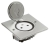 Gniazdo podłogowe kwadratowe 2P+Z INOX Legrand 089700