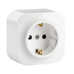 Gniazdo 2P + Z Schuko natynkowe - 16 A IP20 biały Legrand Forix 782420
