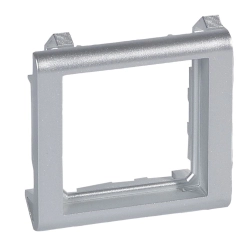 Uchwyt do montażu wąski 2 moduły wykończenie Aluminium Legrand Mosaic 080295