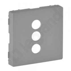 Gniazdo 3 x RCA aluminium (plakietka) Valena Life 754722