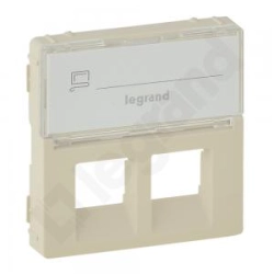 Gniazdo 1 x RJ 11 + 1 x RJ 45 kat. 6 UTP kremowe (plakietka z etykietą) Valena Life 755481