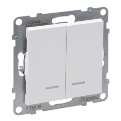 Łącznik świecznikowy z podświetleniem - 10 AX - 250 V~ - zaciski automatyczne 721115
