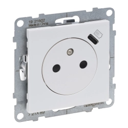 SUNO Gniazdo USB typ C 1,5A pojedyncze białe płaskie 2P+Z z przesłoną 16A 250V zaciski automatyczne 721189