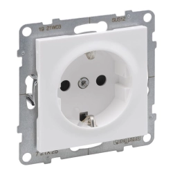 SUNO Gniazdo SCHUKO pojedyncze biało 2P+Z 16A 250V zaciski śrubowe 721125