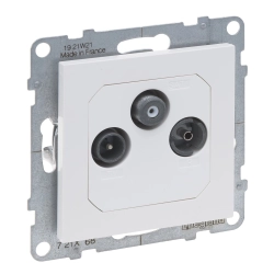 Gniazdo TV-R-SAT przelotowe 14 dB Legrand SUNO 721168
