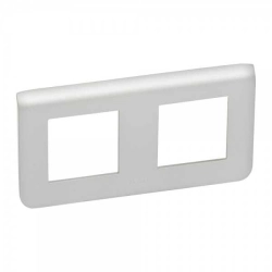 Ramka 2 x 2 modułowa pozioma Aluminium Legrand Mosaic 079304L