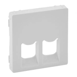Gniazdo 1 x RJ 11 + 1 x RJ 45 kat. 6 UTP białe (plakietka) Valena Life 755420