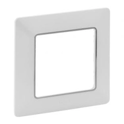 Ramka pojedyncza biały / chrom linia Neutral Valena Life 754031