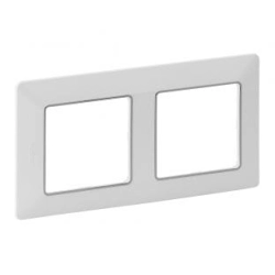 Ramka podwójna  biały / chrom linia Neutral Valena Life 754032