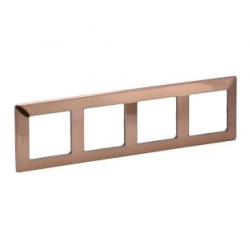 Ramka poczwórna  miedziana linia Metal Valena Life 754164