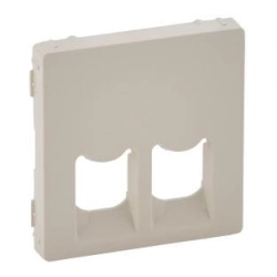 Gniazdo 1 x RJ 11 + 1 x RJ 45 kat. 6 UTP kremowe (plakietka) Valena Life 755421