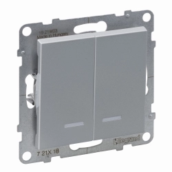 Łącznik schodowy podwójny z podświetleniem - 10 AX - 250 V~ Legrand SUNO