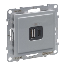 Gniazdo USB typ A+C - 5V - 3A Legrand SUNO
