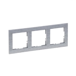Ramka potrójna szczotkowane aluminium Legrand SUNO 721563