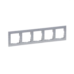 Ramka pięciokrotna szczotkowane aluminium Legrand SUNO 7215635