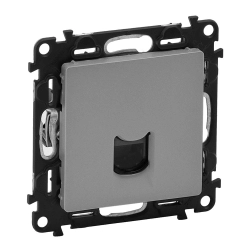 Gniazdo 1 x RJ 45 kat. 6 UTP  aluminium Valena Life 753342