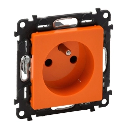 Gniazdo 2P+Z z przesłoną - pomarańczowe 16A - 250V~ Valena Life 753289
