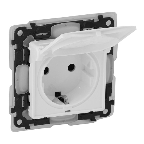 Gniazdo SCHUKO 2P+Z IP44 z przesłoną 16A - 250V~ biały Valena Life 753119