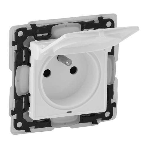 Gniazdo 2P+Z IP44 z przesłoną 16A - 250 V~ biały Valena Life 753179
