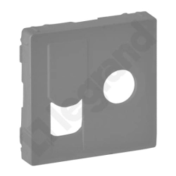 Gniazdo TV + RJ45 aluminium (plakietka) Valena Life 754832