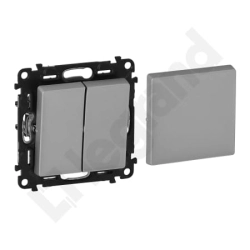 Łącznik podwójny wielofunkcyjny - 10 AX aluminium Valena Life 752321