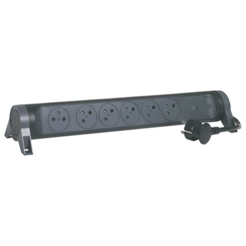 Przedłużacz obrotowy Legrand Helmo 6x2P+Z z ogranicznikiem przepięć, z przewodem 1.5 metra 3x1.0 mm2 czarny/grafitowy 049427