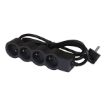 Przedłużacz 4X2P+Z 1.5M Czarny Legrand 049477