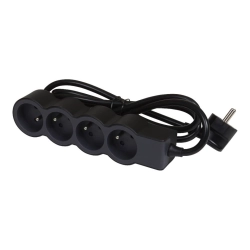 Przedłużacz 4X2P+Z 1.5M Czarny Legrand 049477