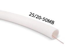 Rura elektroinstalacyjna karbowana 320N z pilotem 25/20-50mb TTPlast 11644 (Peszel)