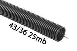 Rura karbowana TTPLAST PVC 320N 43/36 z pilotem 10297 (Peszel)