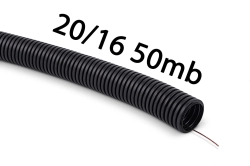 Rura karbowana PVC odporna na UV z pilotem, 750N RKSSUVP 20/16-50mb TTPlast 12468