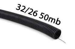 Rura karbowana PVC odporna na UV, 750N 32/26-50mb TTPlast 12464 (Peszel)