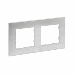 Niloe Step - Ramka Podwójna - Aluminium Szczotkowane Legrand 863892