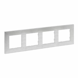 Niloe Step - Ramka Poczwórna- Aluminium Szczotkowane Legrand 863894