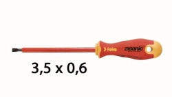 Wkrętak płaski 3,5 x 0,6 FELO - Ergonic VDE