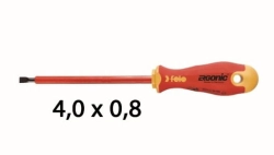 Wkrętak płaski 4,0 x 0,8 FELO - Ergonic VDE