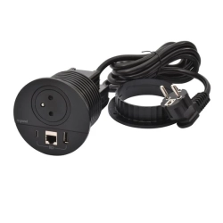 Gniazdo meblowe Incara Disq 80 z USB A+C i RJ45 kat. 6 FTP Legrand 654702