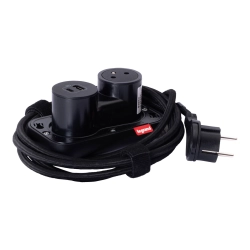 Podstawa 1x 2P+Z / USB A+C - 2,5 M-czarny Incara Electr'On Legrand 654903