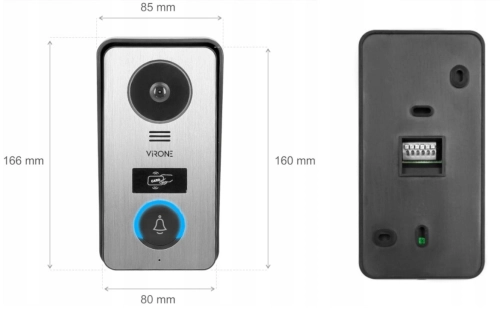 PAVONIS, zestaw wideodomofonowy, 4-żyłowy, 7", Wi-Fi, ekran dotykowy, Full HD, RFID
