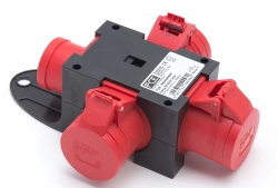 Rozgałęźnik siłowy  wejście 1x 16A / wyjście 3x 16A 5P 400V IP44 9430007W