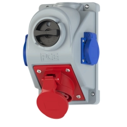 Gniazdo stałe z wyłącznikiem 0-1 32A 5P 400V +Gn. 230V IP44 COMBO-POL / 96062541W