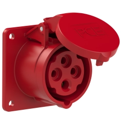 Gniazdo tablicowe proste 4P / 16A IP44 / IP44/54 314-6F7