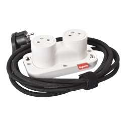 Podstawa 2x 2P+Z - 2,5 M-biała Incara Electr'On Legrand 654904