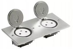 Podwójne gniazdo podłogowe 2x2P+Z INOX Legrand 089702