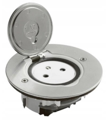 Gniazdo podłogowe okrągłe 2P+Z INOX Legrand 089701