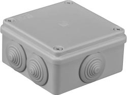 Puszka rozgałęźna hermetyczna N/T 100x100x50 z dławikami