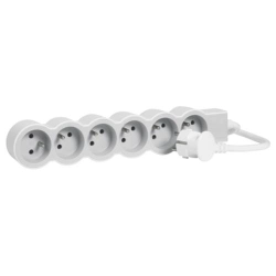 Przedłużacz Standard 6x2P+Z, z przewodem 3.0M - biały/szary Legrand 049494
